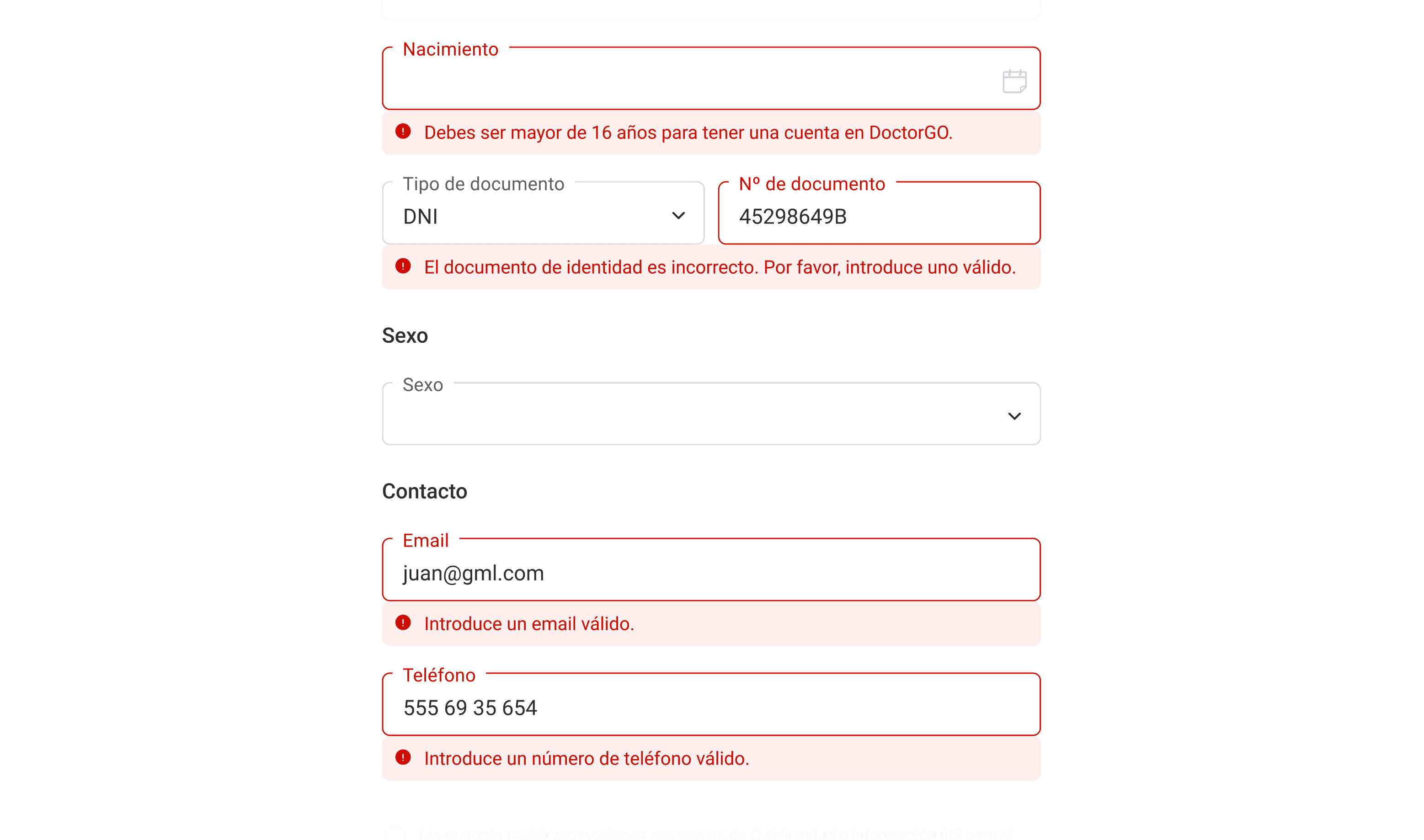 DoctorGo UX writing