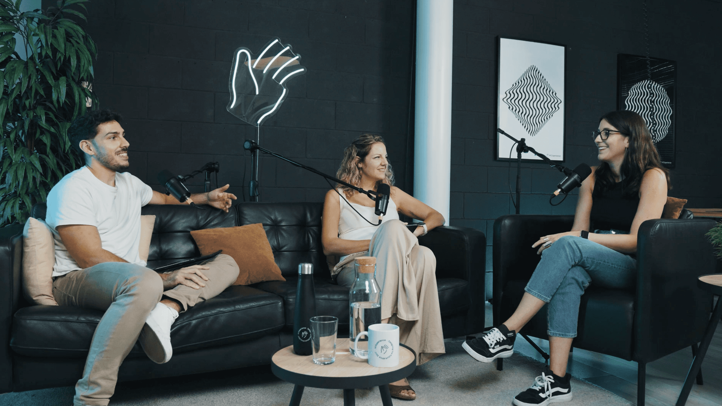 Marta Conde speaking on a podcast
